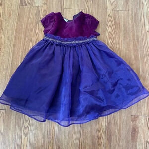 Babygirl purple velvet holiday dress